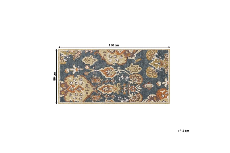 Umurlu Ryetæppe 80x150 cm Kvadratisk - Grå - Tekstiler - Tæpper - Moderne tæppe - Ryatæpper