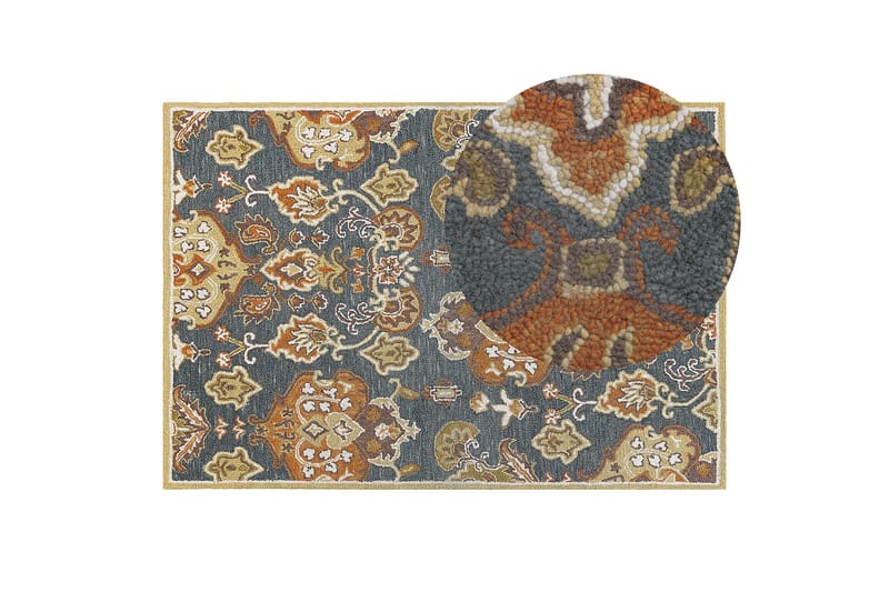 Umurlu Uldtæppe 140x200 cm - Beige - Tekstiler - Tæpper - Moderne tæppe - Ryatæpper