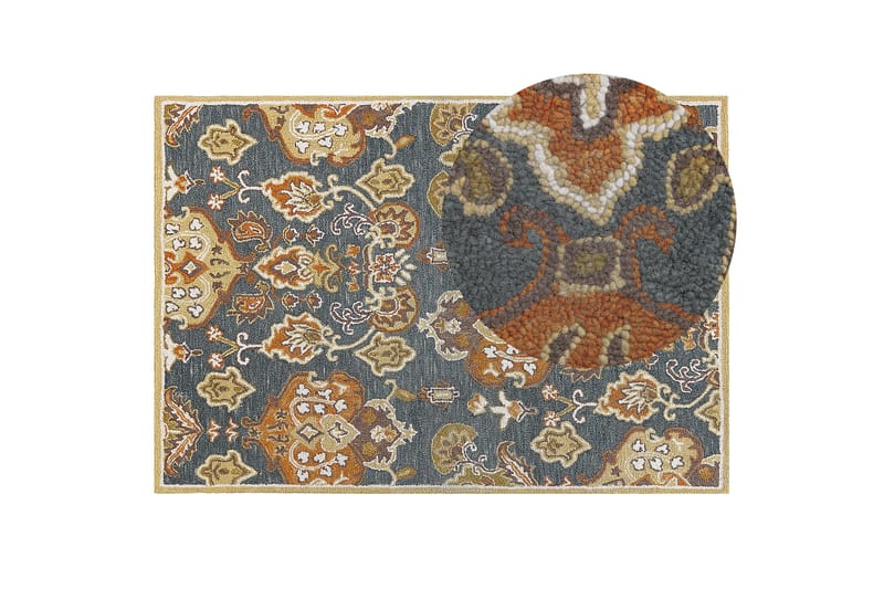 Umurlu Uldtæppe 160x230 cm - Orange - Tekstiler - Tæpper - Moderne tæppe - Uldtæppe