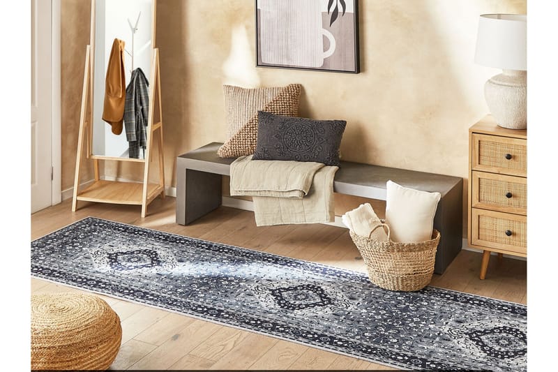Vadkadam Ryetæppe 80x300 cm - Grå - Tekstiler - Tæpper - Moderne tæppe - Ryatæpper