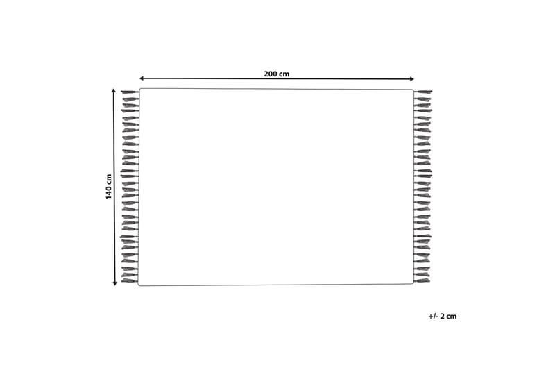 Varser Bomuldstæppe 140x200 cm - Blå - Tekstiler - Tæpper - Moderne tæppe - Bomuldstæpper