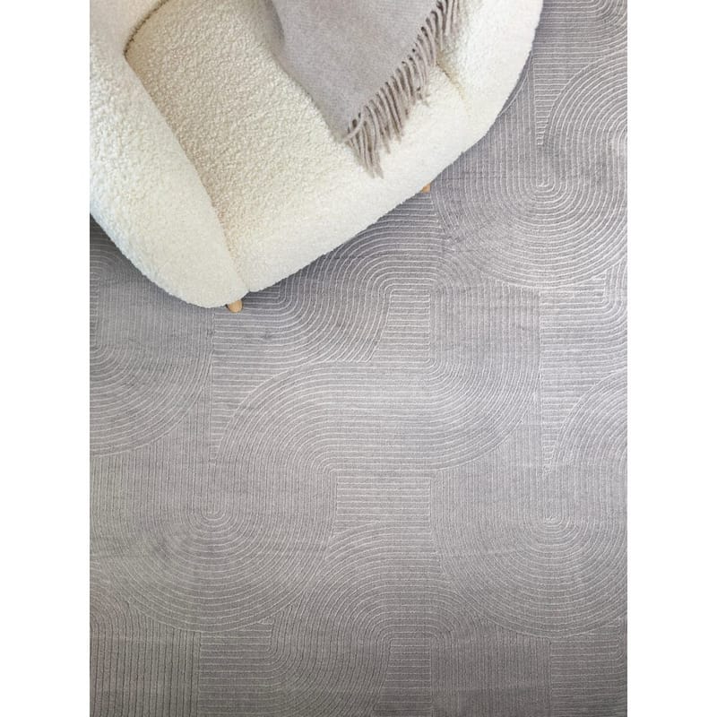 Vaskbart Tæppe Castello Art - Grå - Tekstiler - Tæpper - Moderne tæppe - Kludetæpper