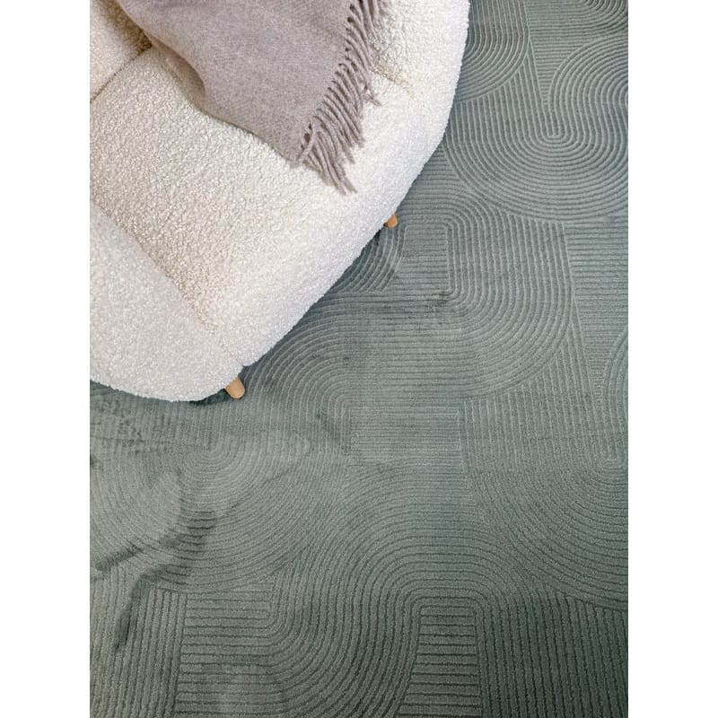 Vaskbart Tæppe Castello Art - Grøn - Tekstiler - Tæpper - Moderne tæppe - Kludetæpper