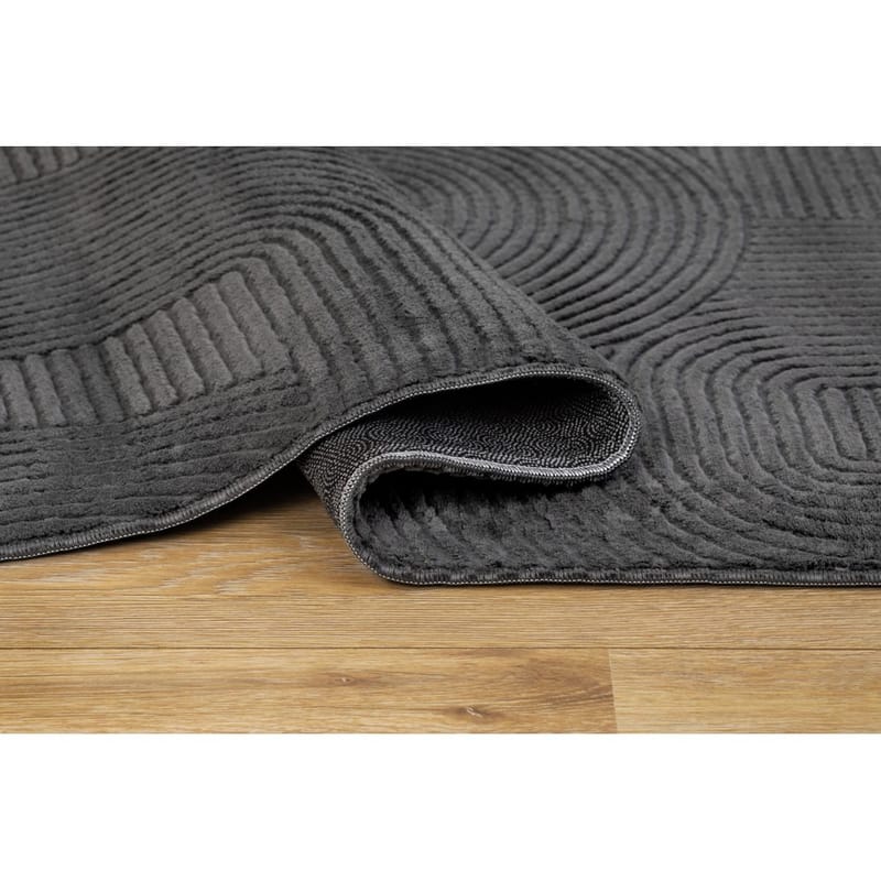 Vaskbart Tæppe Castello Art - Grafit - Tekstiler - Tæpper - Moderne tæppe - Kludetæpper