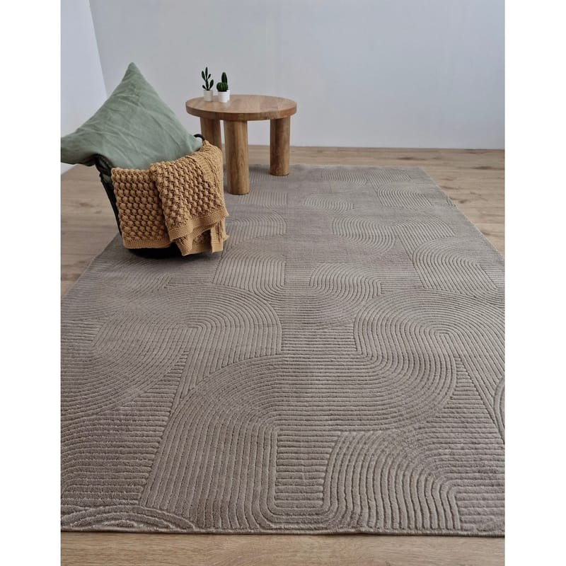 Vaskbart Tæppe Castello Art - Linned - Tekstiler - Tæpper - Moderne tæppe - Kludetæpper