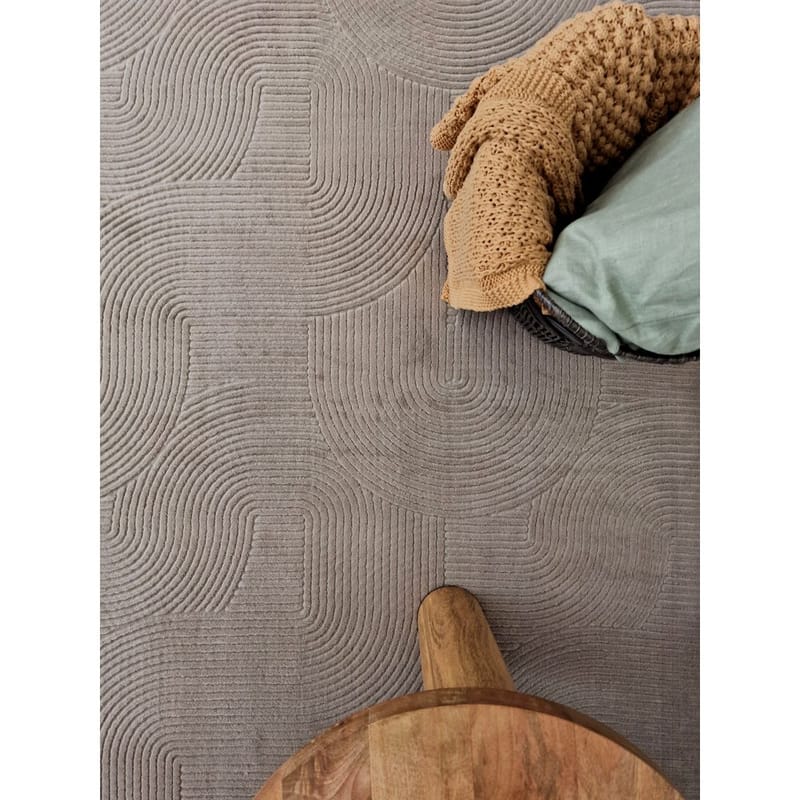 Vaskbart Tæppe Castello Art - Linned - Tekstiler - Tæpper - Moderne tæppe - Kludetæpper