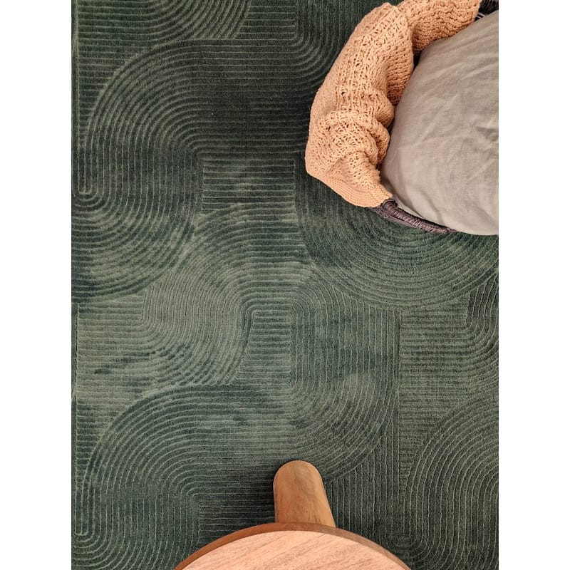 Vaskbart Tæppe Castello Art - Smaragdgrøn - Tekstiler - Tæpper - Moderne tæppe - Kludetæpper
