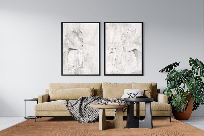 Amore Art Viskosetæppe Rektangulær 160x230 cm - Terracotta - Viskosetæpper & kunstsilketæpper