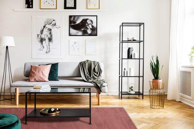 Amore Plain Viskosetæppe Rektangulær 160x230 cm - Dusty Rose - Tekstiler - Tæpper - Moderne tæppe - Viskosetæpper & kunstsilketæpper