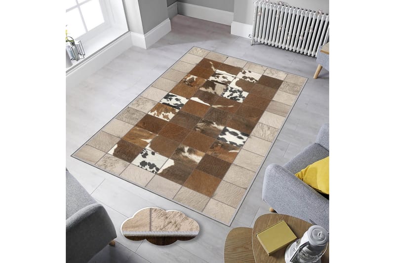 Homefesto Tæppe 100x200 cm - Flerfarvet - Tekstiler - Tæpper - Moderne tæppe - Viskosetæpper & kunstsilketæpper