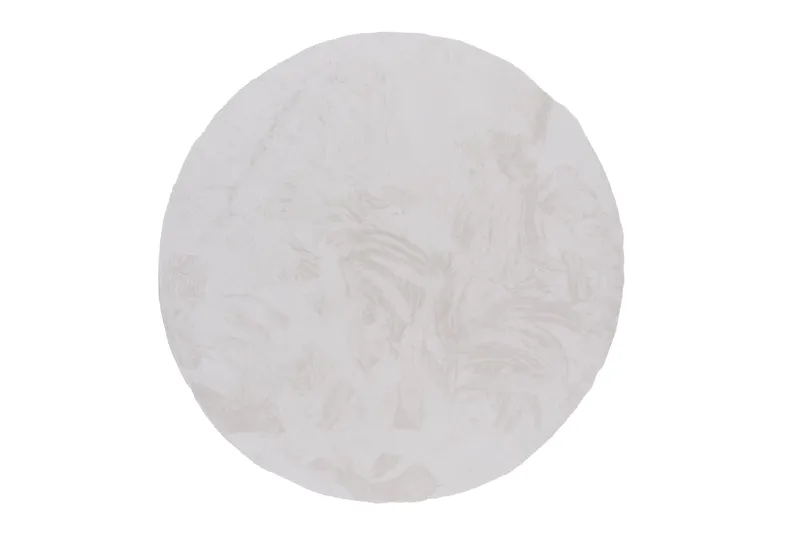 Nina Polyester tæppe Rund 200 cm, Hvid