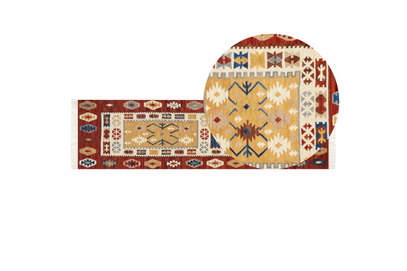 Voskehat Gangmatte 80x300 cm - Rød - Tekstiler - Tæpper - Moderne tæppe - Uldtæppe