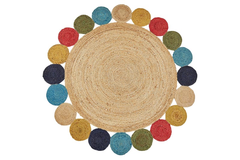 Vostan Jutetæppe 140 cm Rund, Beige