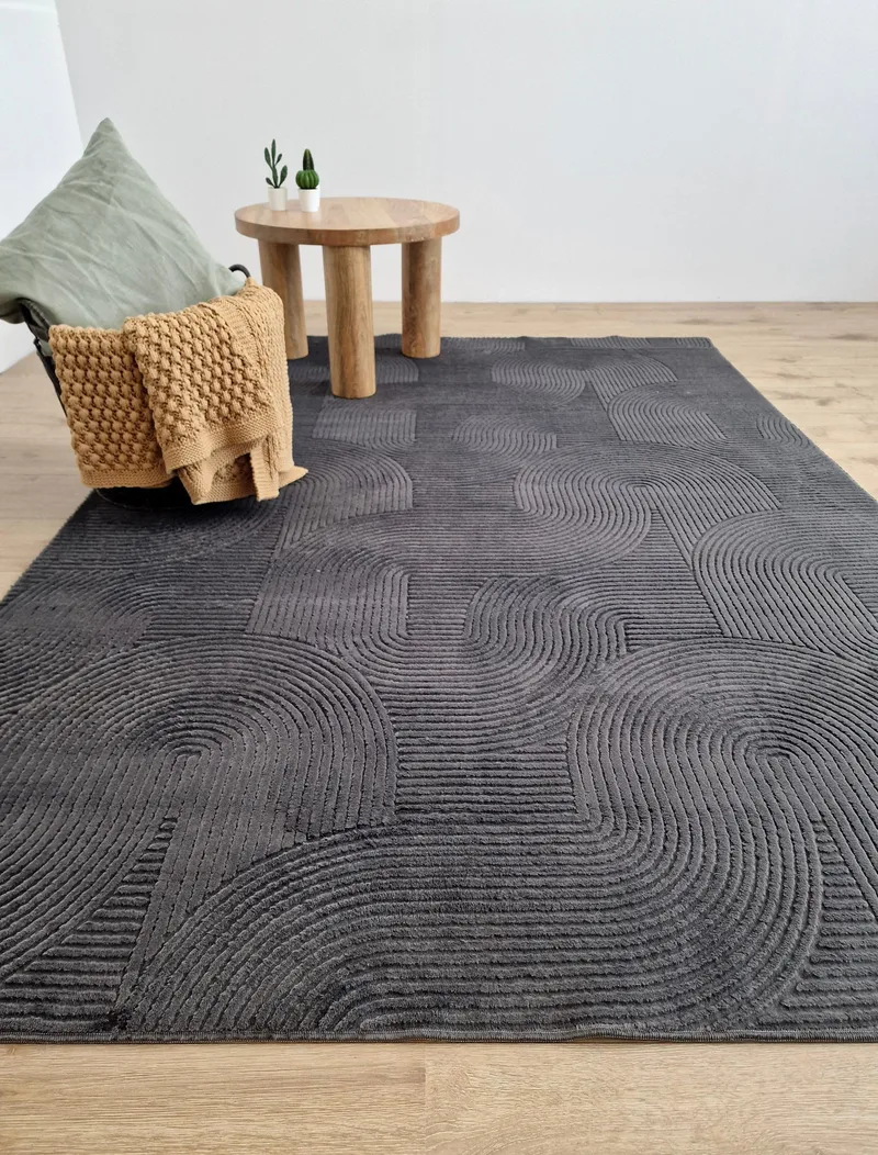 Castello Wilton Tæppe 160x230 cm Rektangulært - Grafit - Tekstiler - Tæpper - Moderne tæppe - Gangmåtter