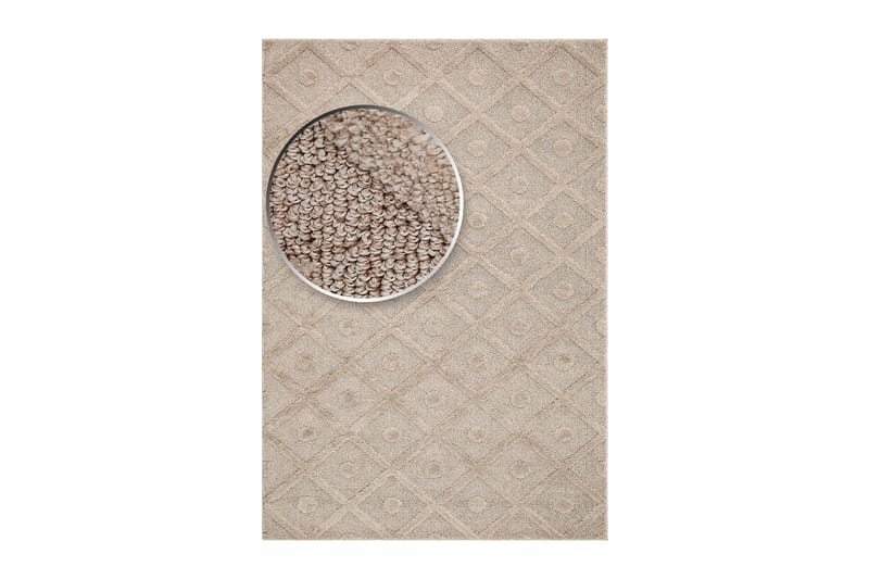 Doriane Circle Wilton-tæppe 160x230 cm - Linnedbeige - Tekstiler - Tæpper - Moderne tæppe - Wiltontæpper