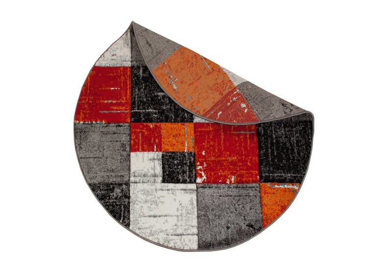 London Frisé Tæppe 200 Rund - Rød|Orange - Tekstiler - Tæpper - Moderne tæppe - Wiltontæpper