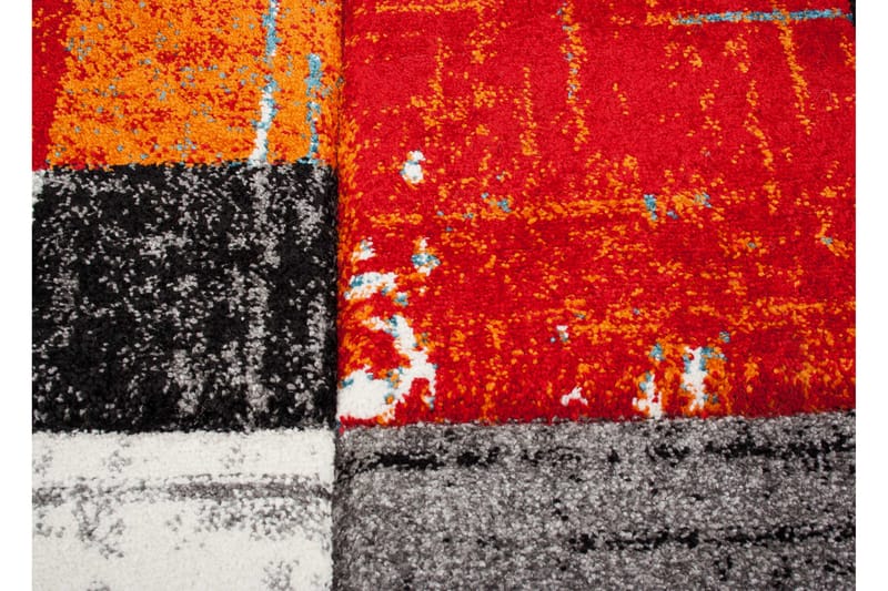 London Frisé Tæppe 240 Rund - Rød|Orange - Wiltontæpper - Mønstrede tæpper - Store tæpper