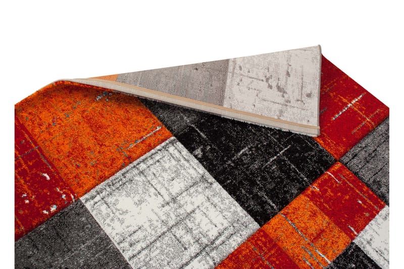 London Frisé Tæppe 240x340 - Rød|Orange - Wiltontæpper - Mønstrede tæpper - Store tæpper