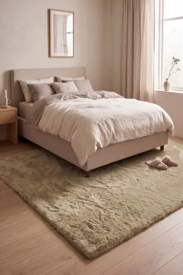 Maskinvævet tæppe KM Home Heaven Deluxe 200x290 Olivengrøn - Olivengrøn - Tekstiler - Tæpper - Moderne tæppe - Wiltontæpper