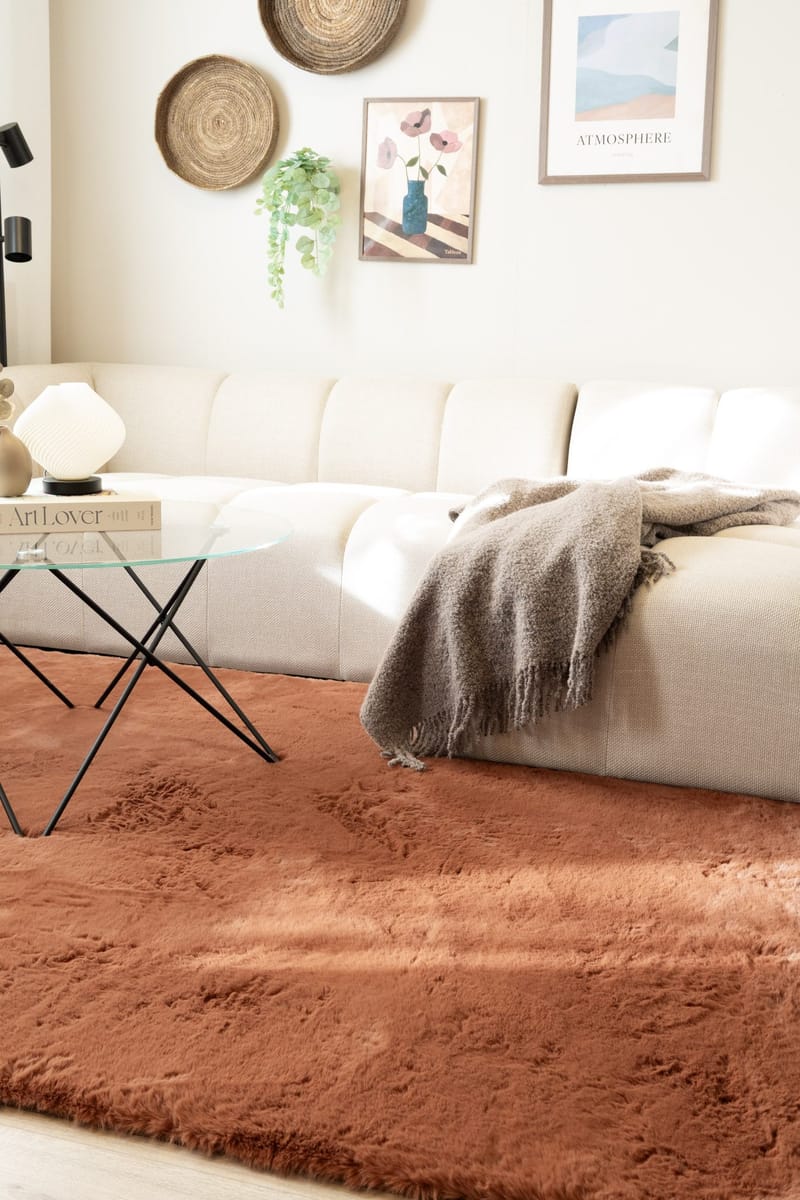 Maskinvævet tæppe KM Home Heaven Deluxe 200x290 Rust - Rust - Tekstiler - Tæpper - Moderne tæppe - Wiltontæpper