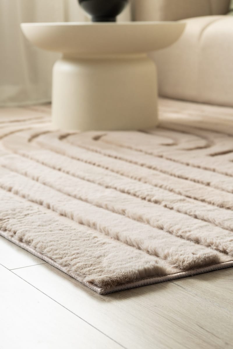 Maskinvævet tæppe KM Home Heaven Modern 160x230 Taupe - Taupe - Tekstiler - Tæpper - Moderne tæppe - Wiltontæpper
