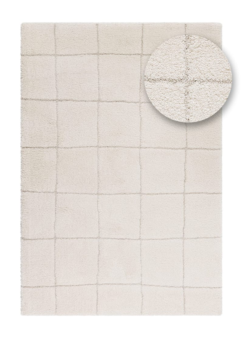 Maskinvævet tæppe KM Home Montana Square 280x380 Creme - Creme - Tekstiler - Tæpper - Moderne tæppe - Wiltontæpper