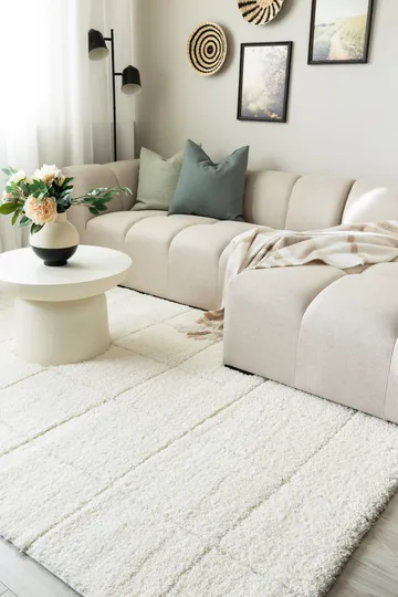 Maskinvævet tæppe KM Home Montana Square 280x380 Creme - Creme - Tekstiler - Tæpper - Moderne tæppe - Wiltontæpper