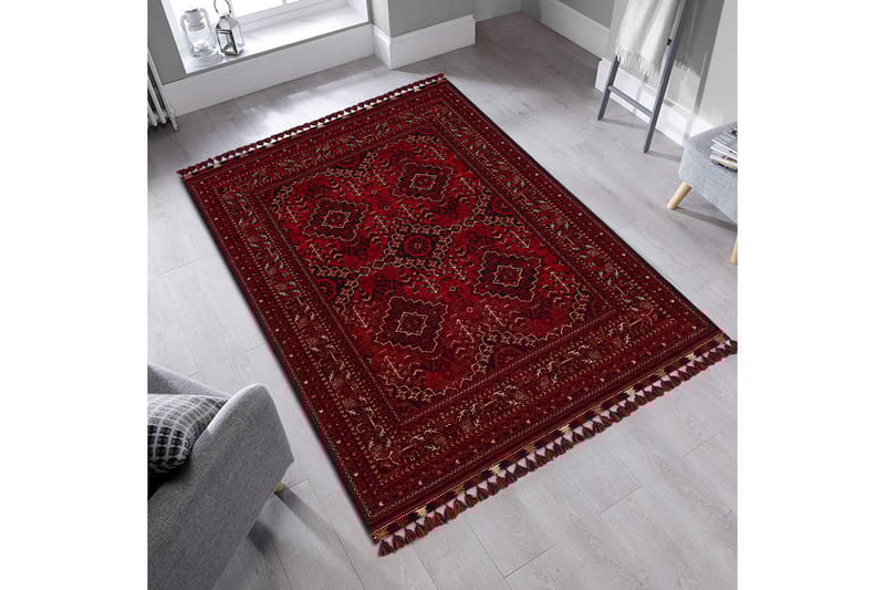 Noriyasu Wilton-tæppe 160x230 cm Rektangulært - Rød - Tekstiler - Tæpper - Moderne tæppe - Wiltontæpper