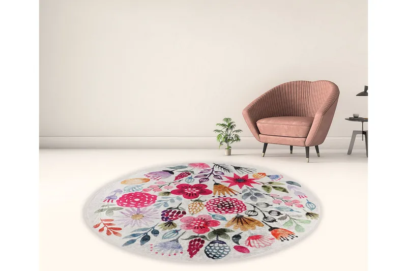 Nozomu Wilton-tæppe 200 cm Rundt, Flerfarvet