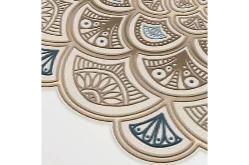 Rafat Løber 100x100 cm Rektangulært - Creme - Tekstiler - Tæpper - Moderne tæppe - Wiltontæpper