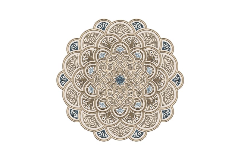 Rafat Løber 100x100 cm Rektangulært - Creme - Tekstiler - Tæpper - Moderne tæppe - Wiltontæpper