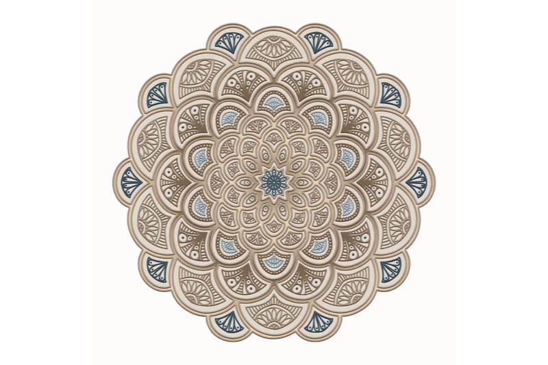 Rafat Løber 100x100 cm Rektangulært - Creme - Tekstiler - Tæpper - Moderne tæppe - Wiltontæpper