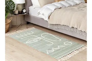 Yavu Ryetæppe 80x150 cm - Grøn - Tekstiler - Tæpper - Udendørs tæpper - Balkontæppe & altantæppe