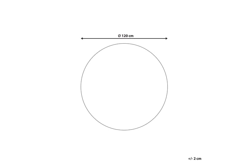Yozgat Ryetæppe 120 cm Rund - Beige - Tekstiler - Tæpper - Moderne tæppe - Sisaltæpper