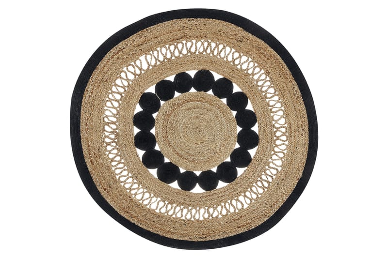 Yozgat Ryetæppe 120 cm Rund, Beige