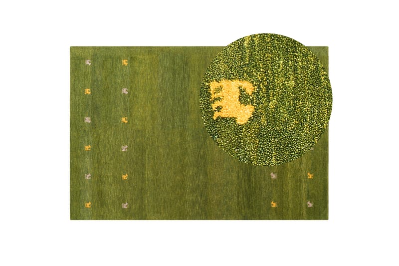 Yulafi Ryetæppe 200x300 cm - Grøn - Tekstiler - Tæpper - Moderne tæppe - Ryatæpper