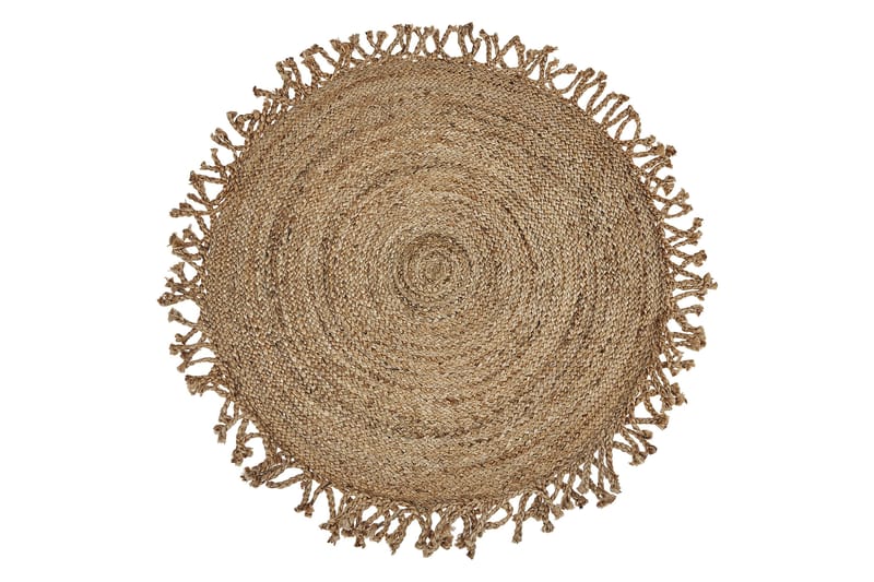 Zonguldak Ryetæppe 120 cm Rund - Beige - Tekstiler - Tæpper - Moderne tæppe - Sisaltæpper