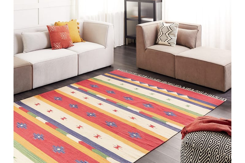 Alapars Kelimtæppe 200x300 cm - Rød - Tekstiler - Tæpper - Orientalske tæpper - Kelimtæpper