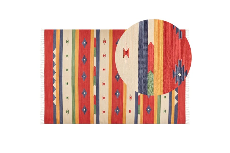 Alapars Kelimtæppe 200x300 cm - Rød - Tekstiler - Tæpper - Orientalske tæpper - Kelimtæpper