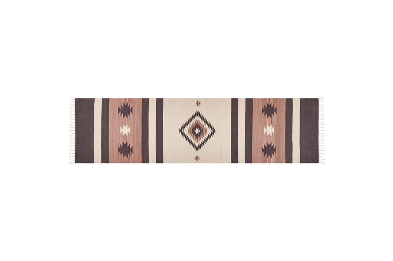 Aragats Kelimtæppe 80x300 cm - Beige - Tekstiler - Tæpper - Orientalske tæpper - Kelimtæpper