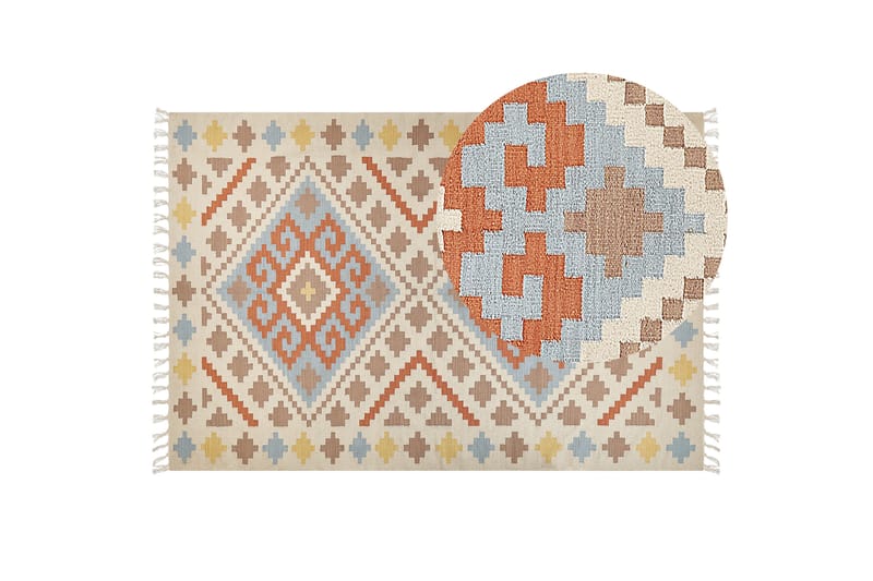 Atan Kelimtæppe 200x300 cm - Beige - Tekstiler - Tæpper - Orientalske tæpper - Kelimtæpper