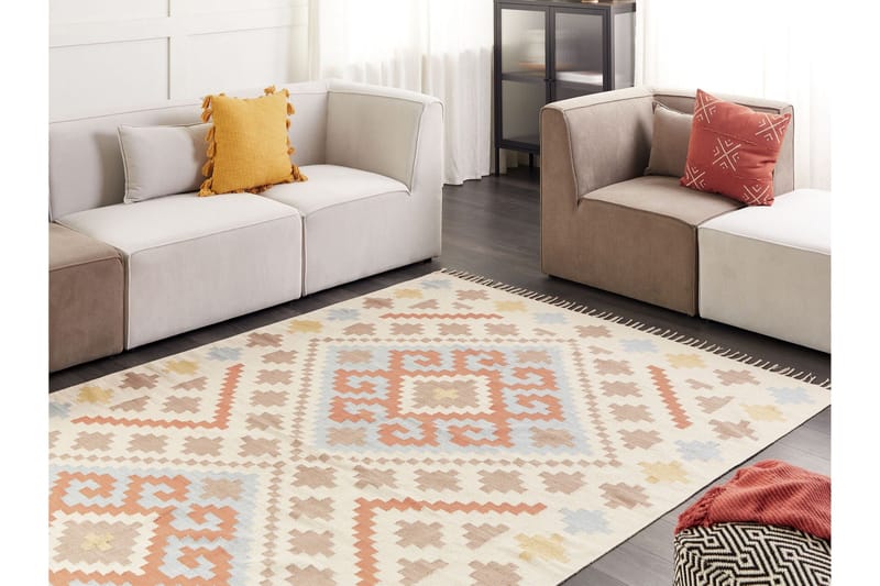 Atan Kelimtæppe 200x300 cm - Beige - Tekstiler - Tæpper - Orientalske tæpper - Kelimtæpper