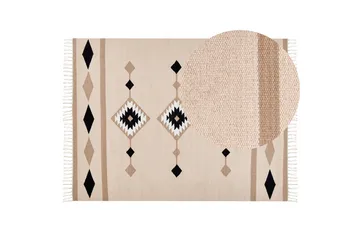 Berdik Kelimtæppe 160x230 cm - Beige - Tekstiler - Tæpper - Orientalske tæpper - Kelimtæpper