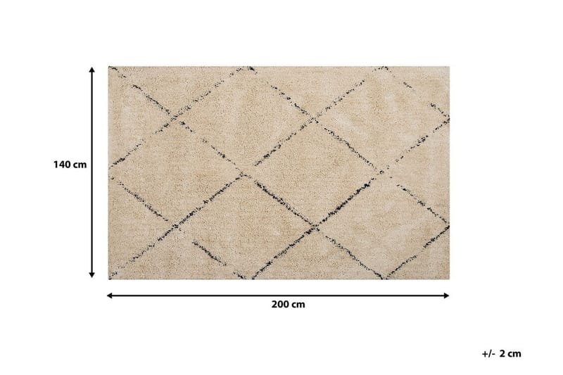 Bradicich tæppe 140x200 cm - Beige - Marokkanske tæpper - Orientalske tæpper