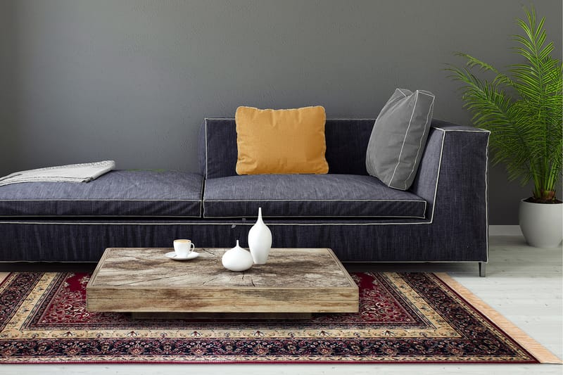 Casablanca Medallion Gulvtæppe 160x230 - Red - Tekstiler - Tæpper - Orientalske tæpper