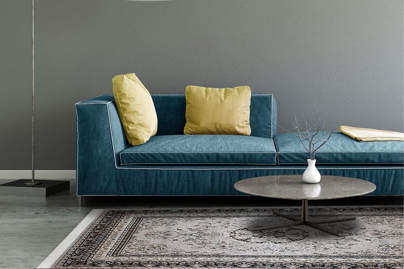 Casablanca Medallion Gulvtæppe 160x230 - Sølv - Tekstiler - Tæpper - Orientalske tæpper