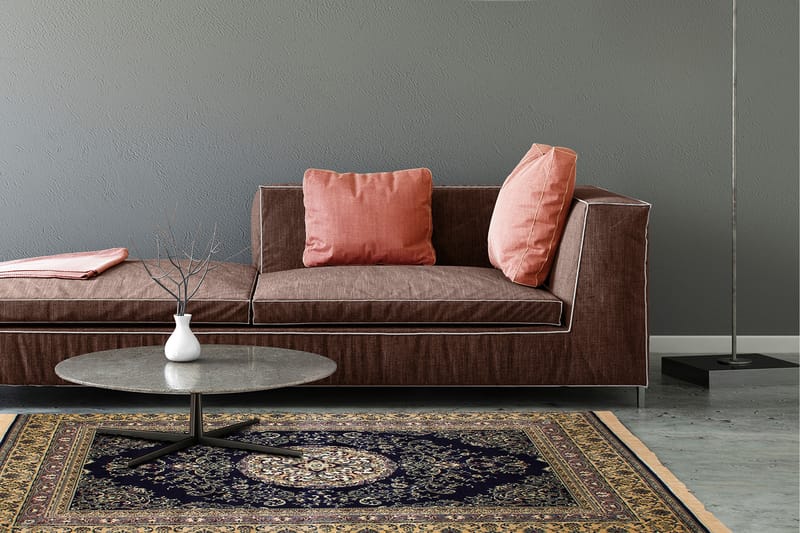 Casablanca Medallion Gulvtæppe 200x300 - Marineblå - Tekstiler - Tæpper - Orientalske tæpper