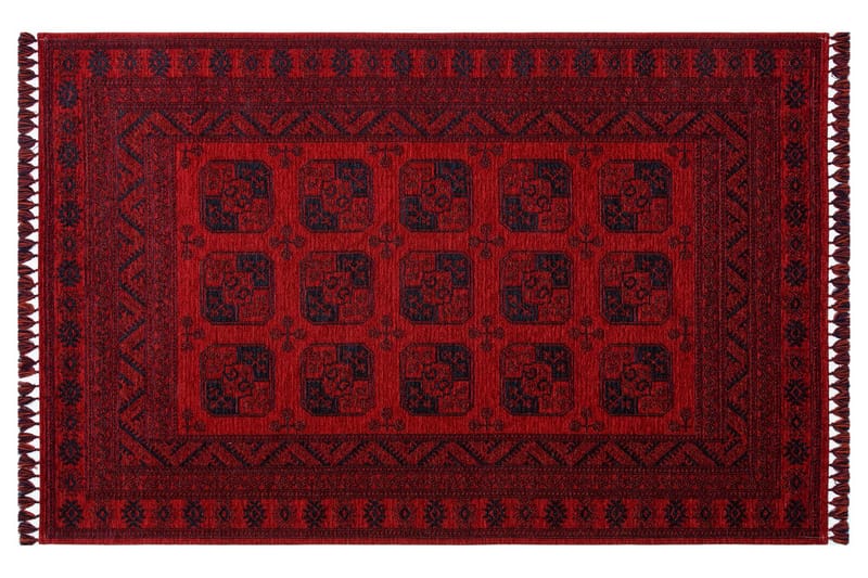 Ego Hali Tæppe 120x180 cm - Rød/Mørkeblå - Tekstiler - Tæpper - Orientalske tæpper