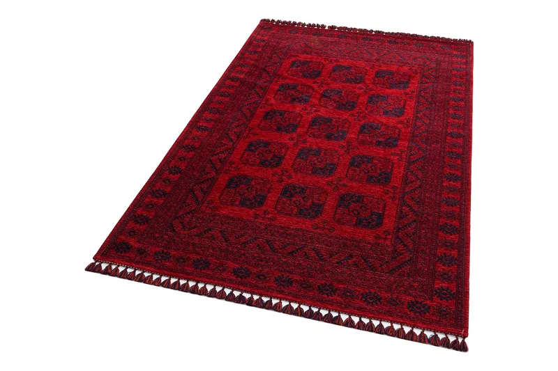 Ego Hali Tæppe 120x180 cm, Rød/Mørkeblå