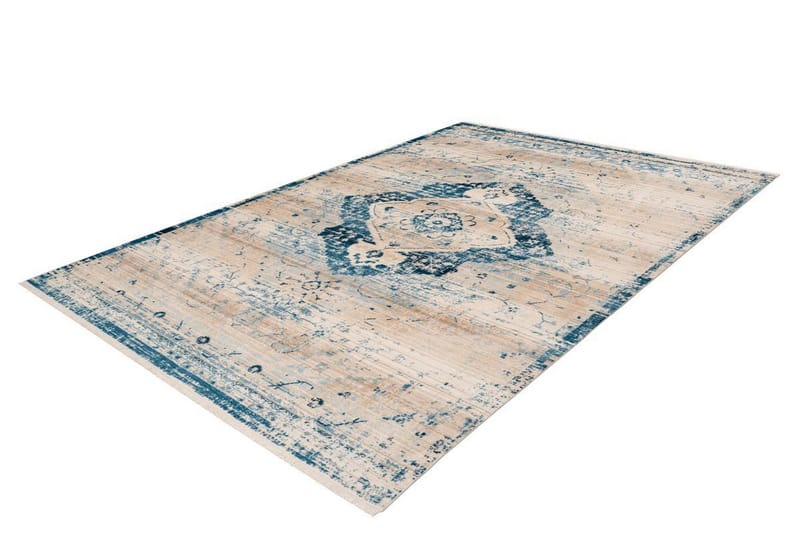 Gandeer tæppe Lond creme / blå 200x290 cm - Orientalske tæpper - Persisk tæppe